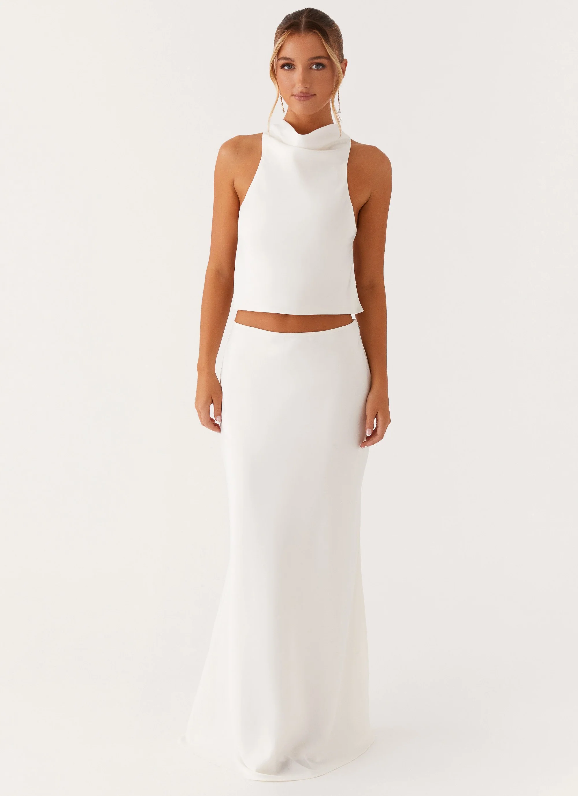 Brookie Satin Top - White - Image 2