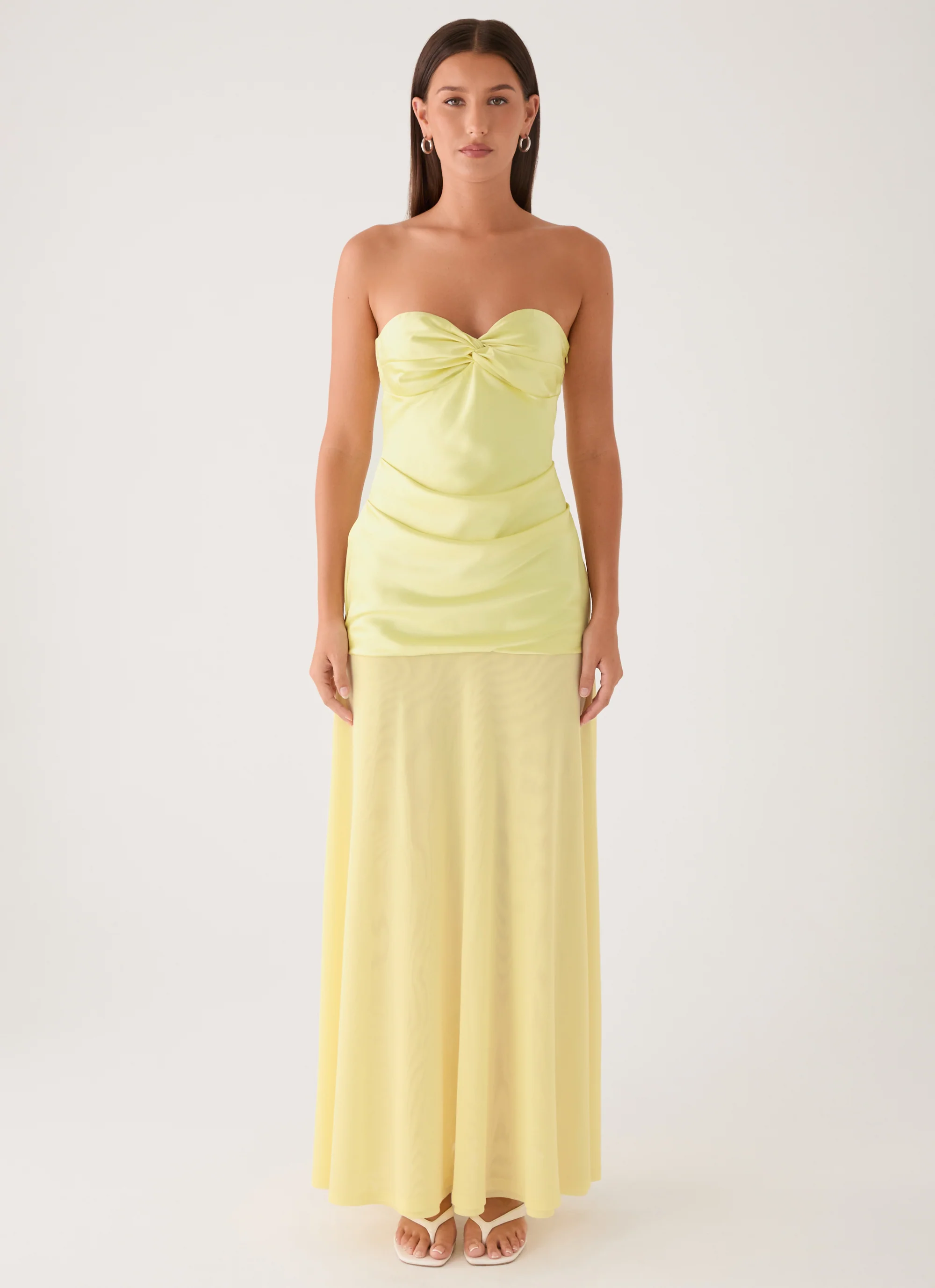 Cierra Strapless Maxi Dress - Yellow - Image 5