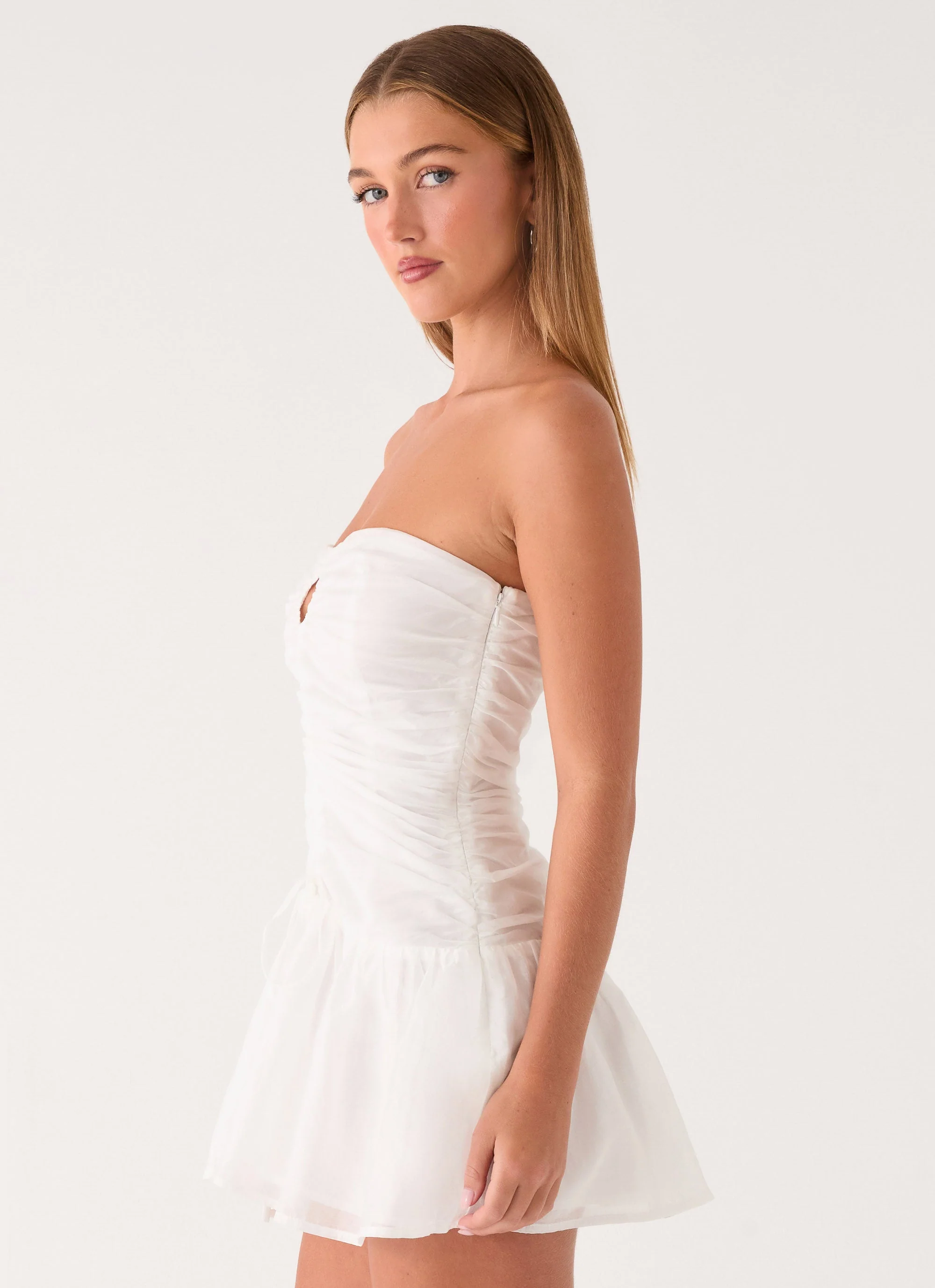 Eirwyn Mini Dress - White - Image 3