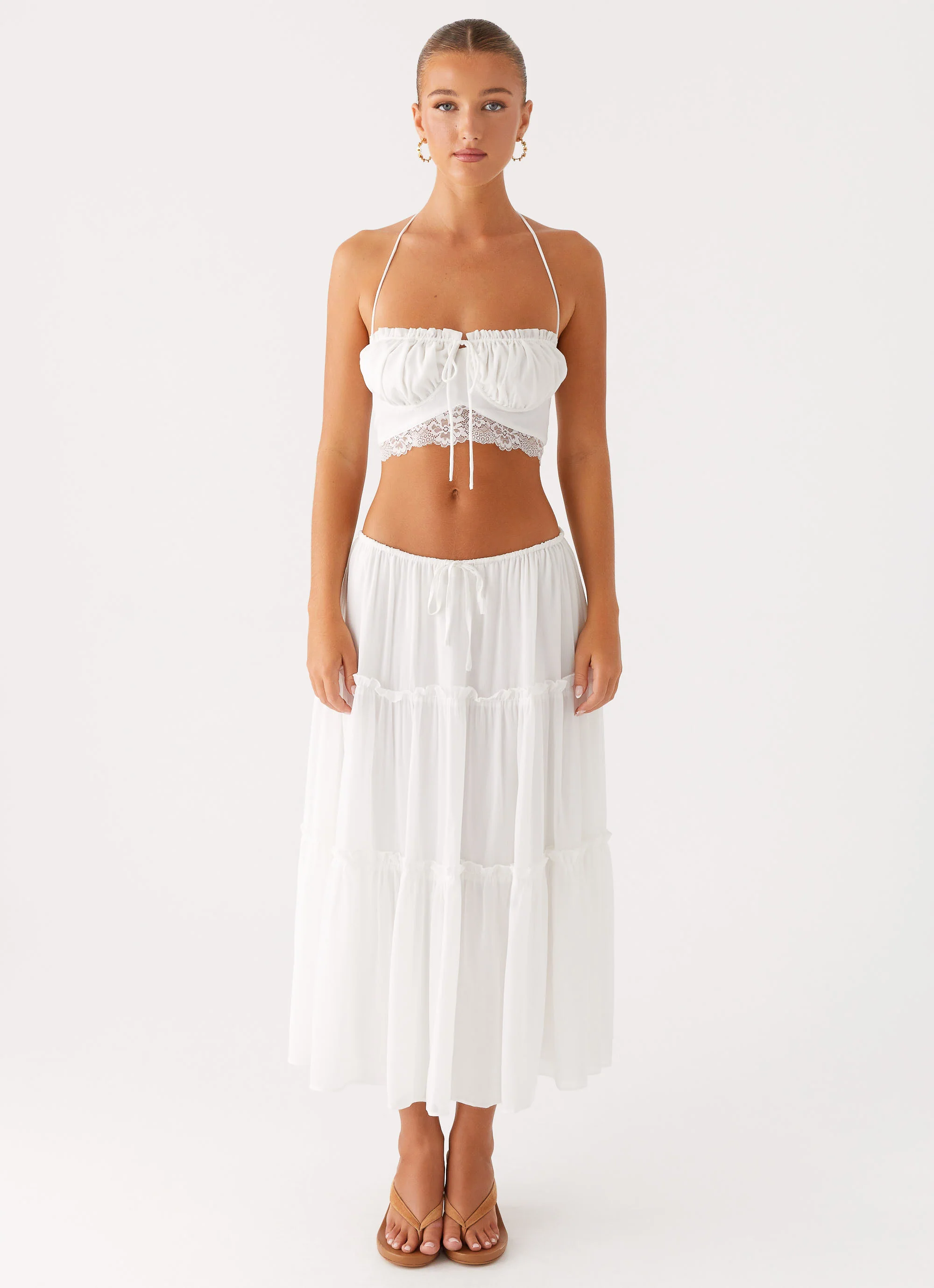 Evi Midi Skirt - Ivory - Image 2