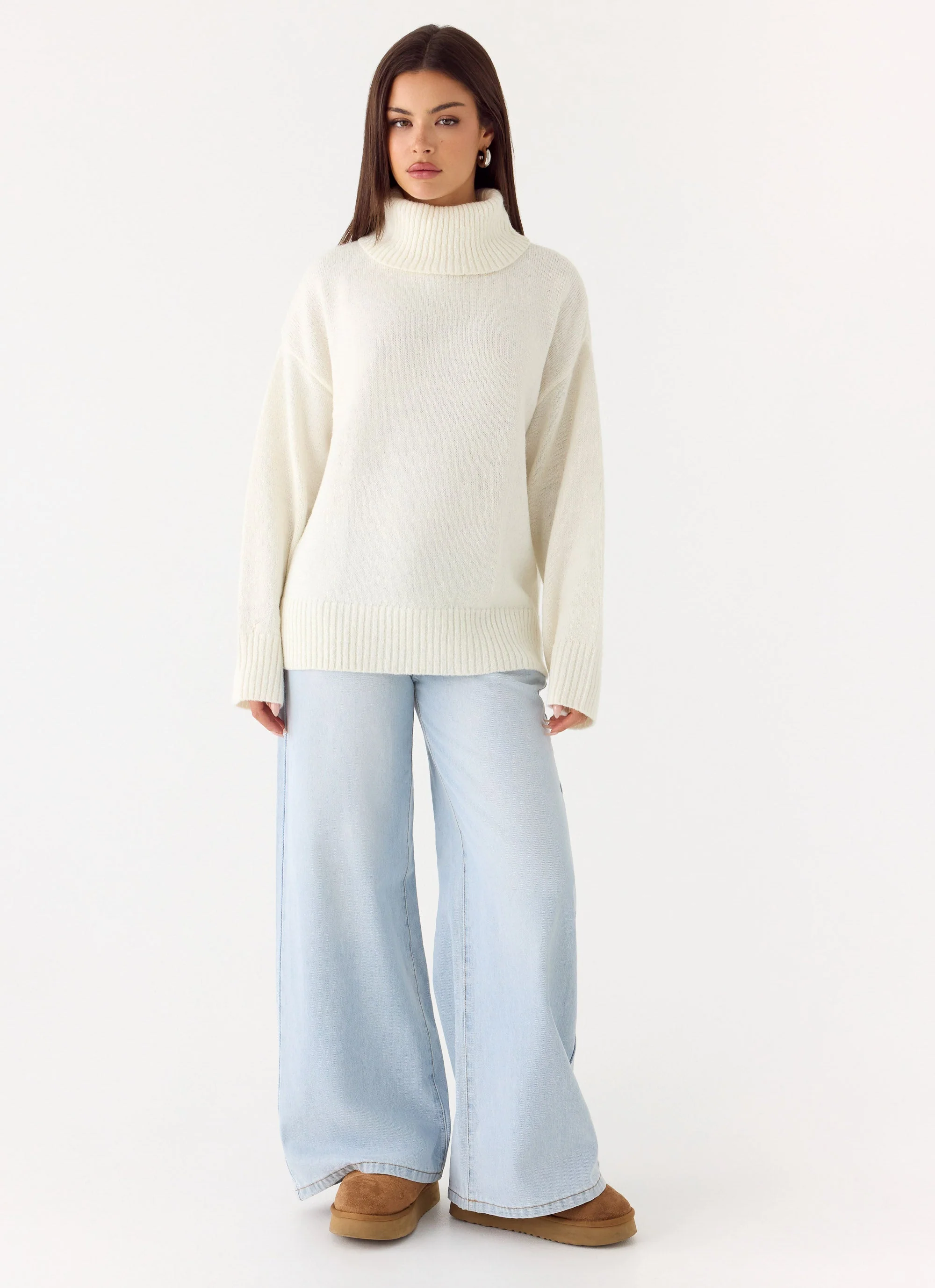 Gabrielle Knit Sweater - Ivory Cream - Image 4