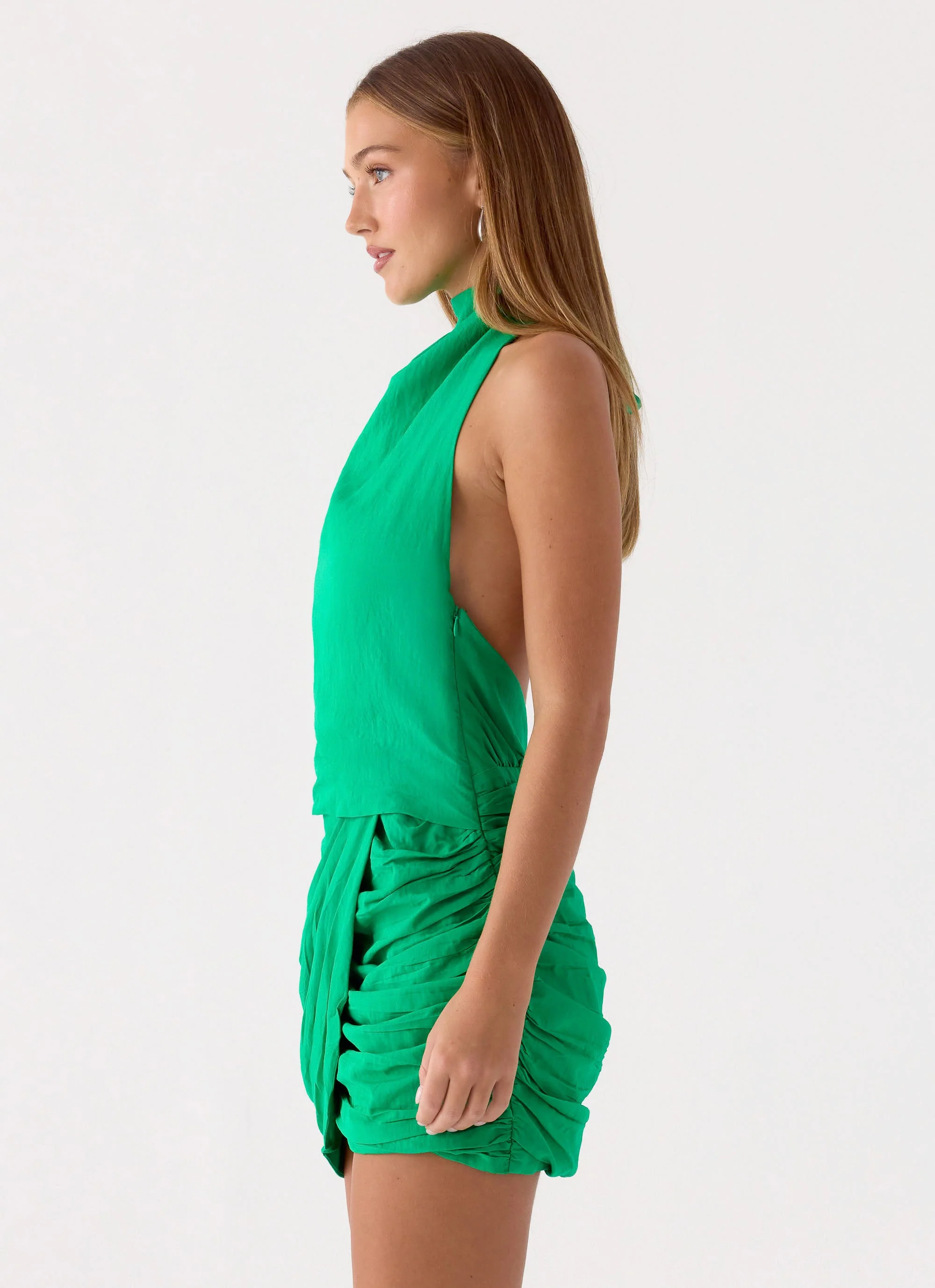 Karilo Mini Dress - Emerald Green - Image 4
