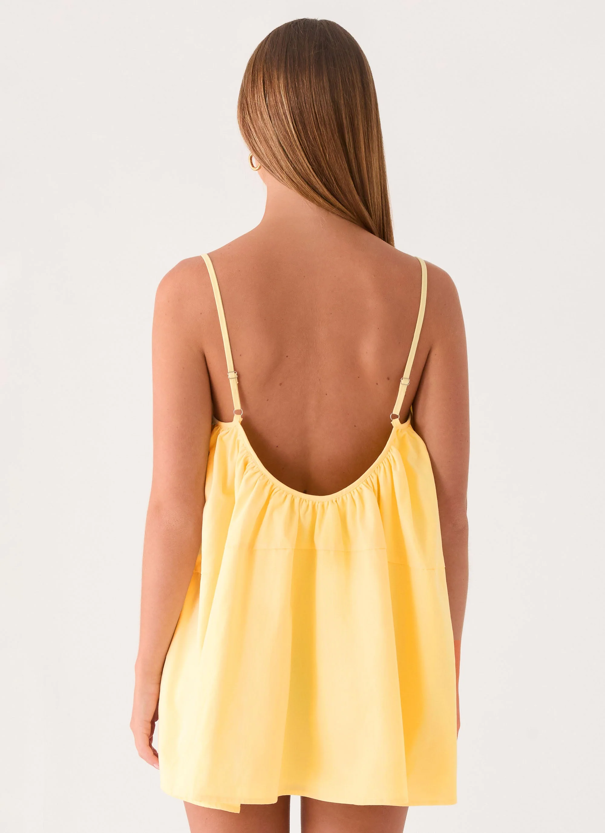 Lorima Mini Dress - Lemon - Image 4
