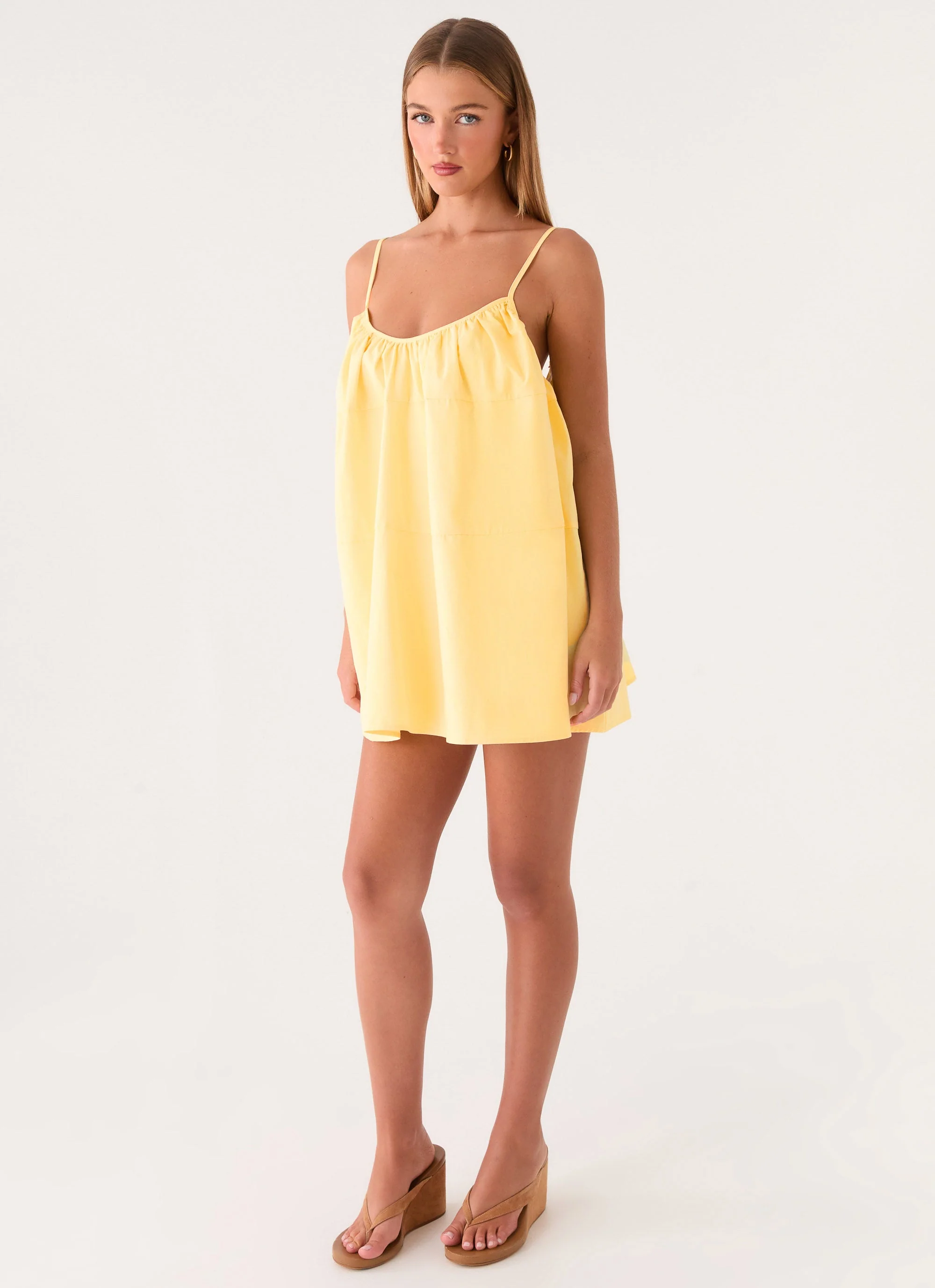Lorima Mini Dress - Lemon - Image 7