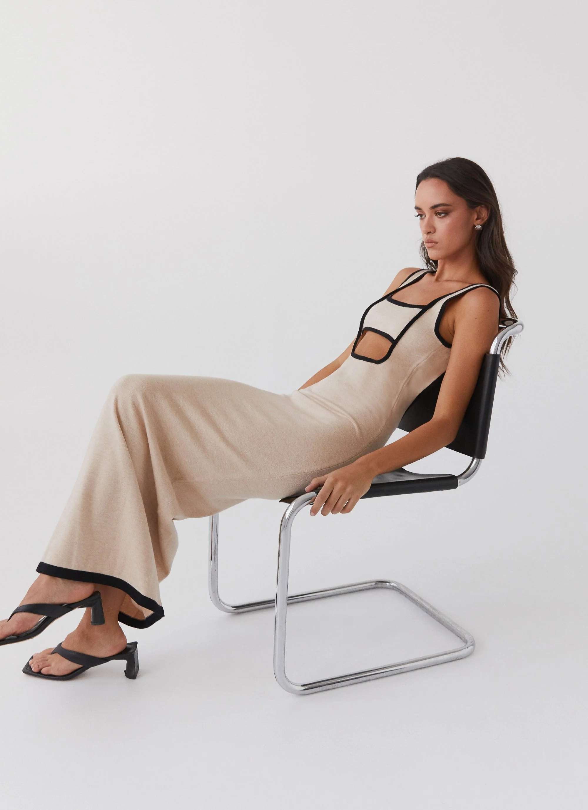 Lost In Paris Knit Maxi Dress - Tapioca - Image 6