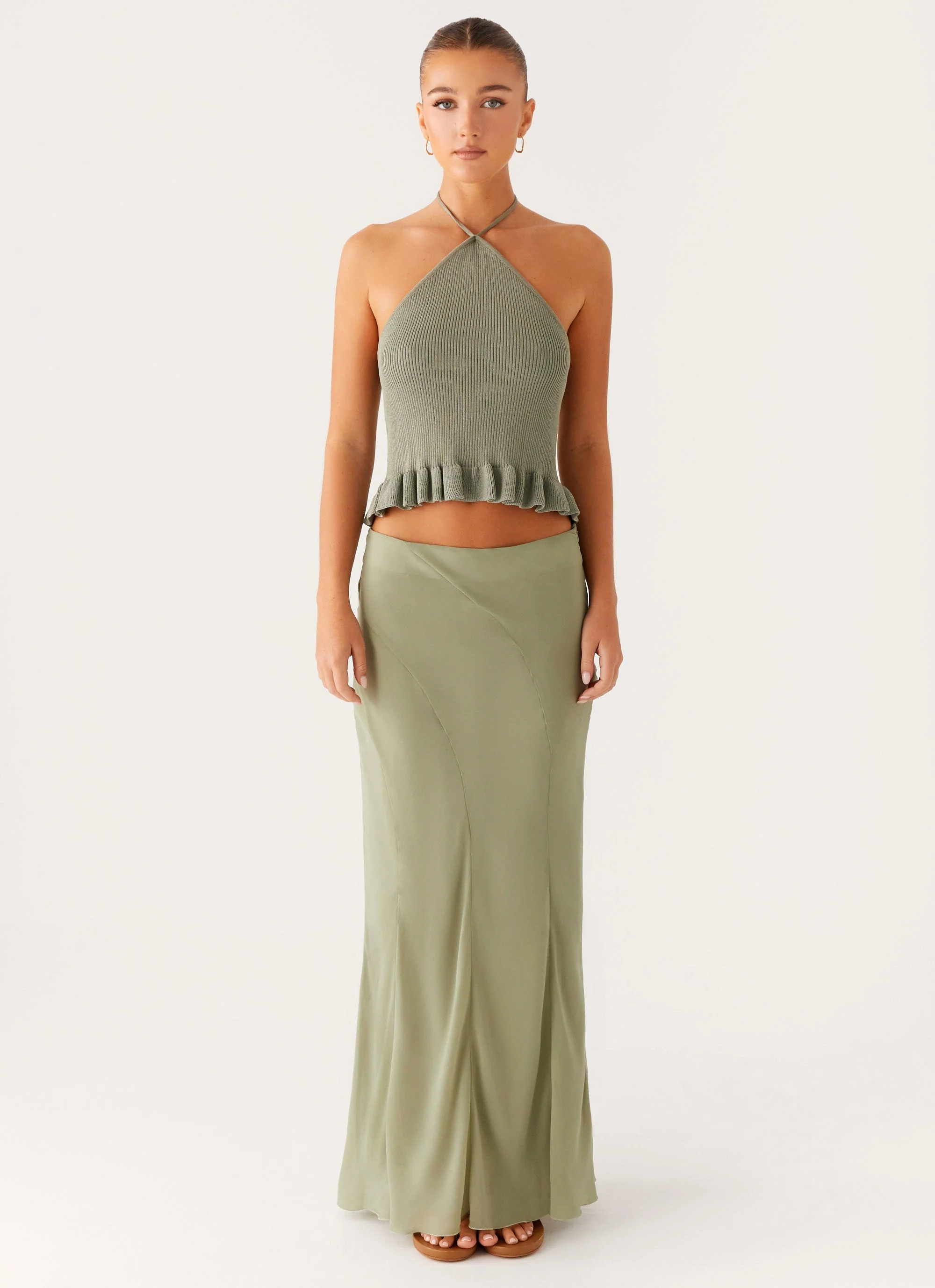 Maddox Maxi Skirt - Sage - Image 2