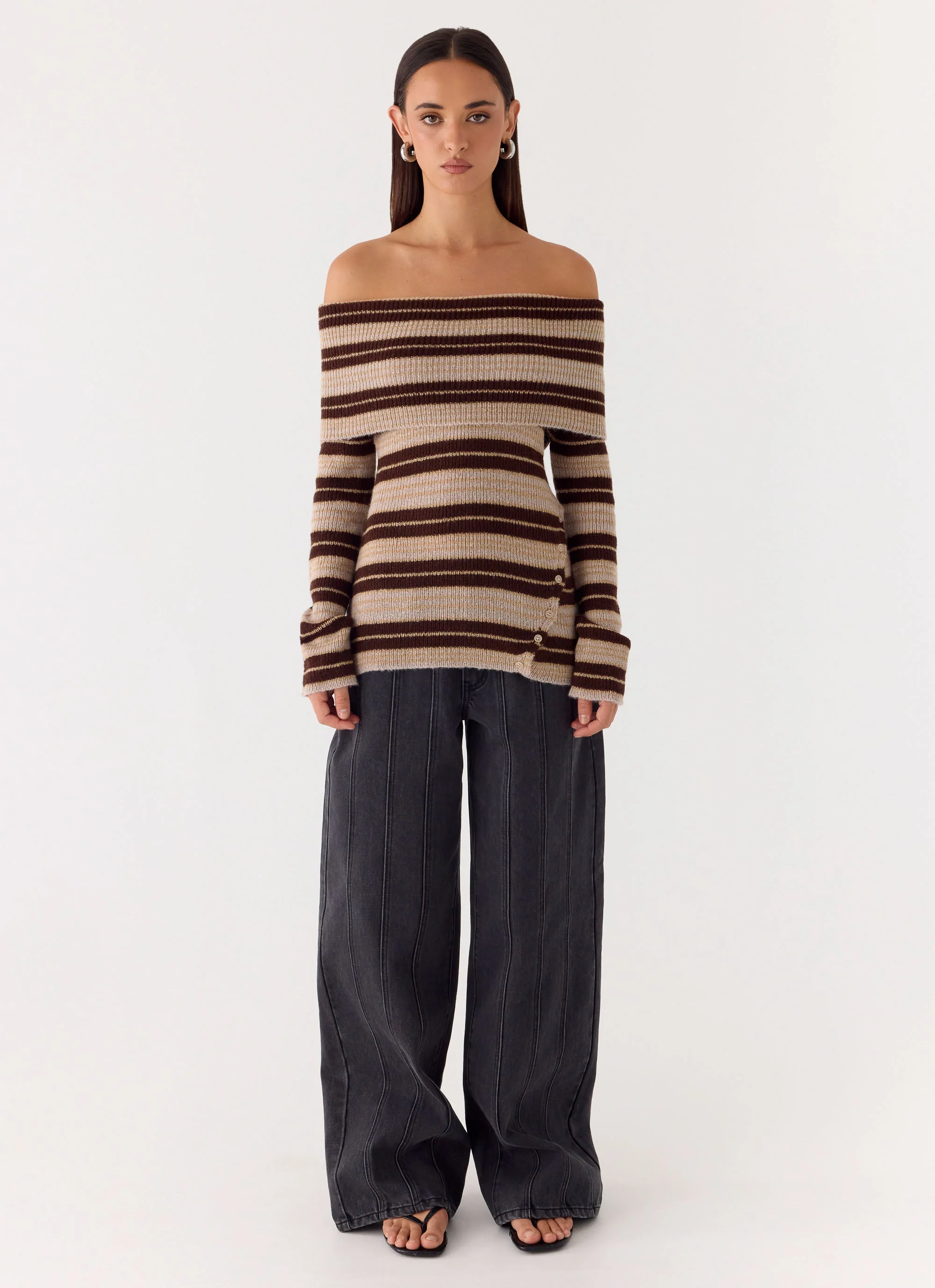 Nichola Knit Jumper - Ombre Tan - Image 2
