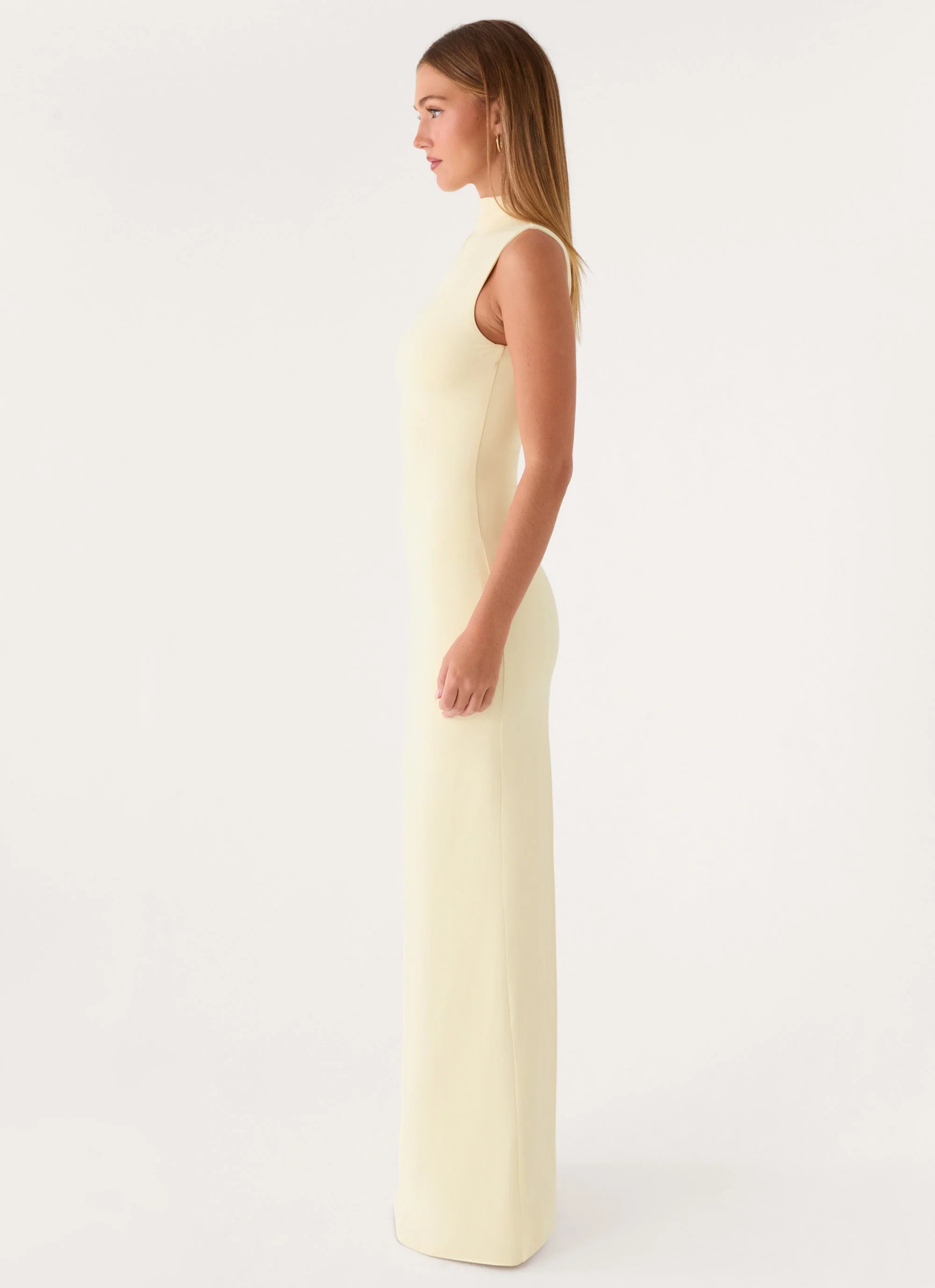 On My Time Maxi Dress - Baby Yellow - Image 3