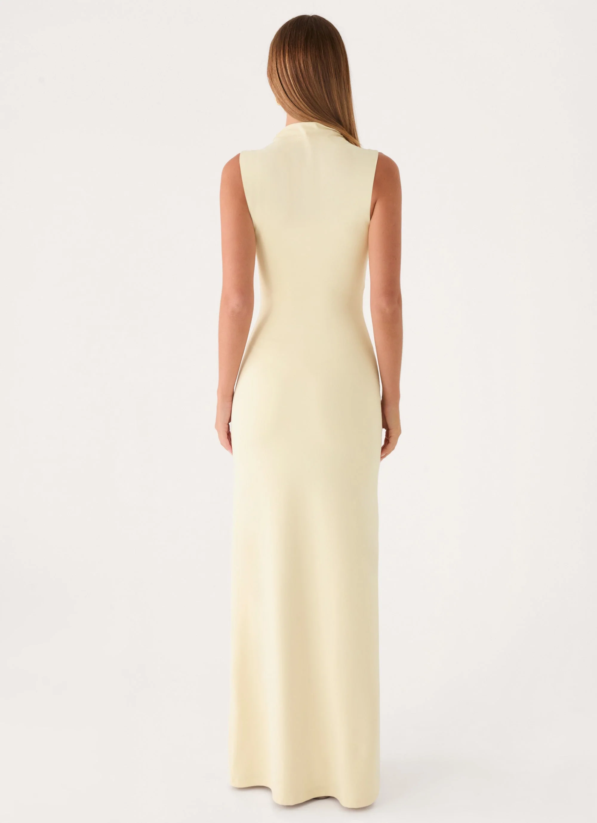 On My Time Maxi Dress - Baby Yellow - Image 4
