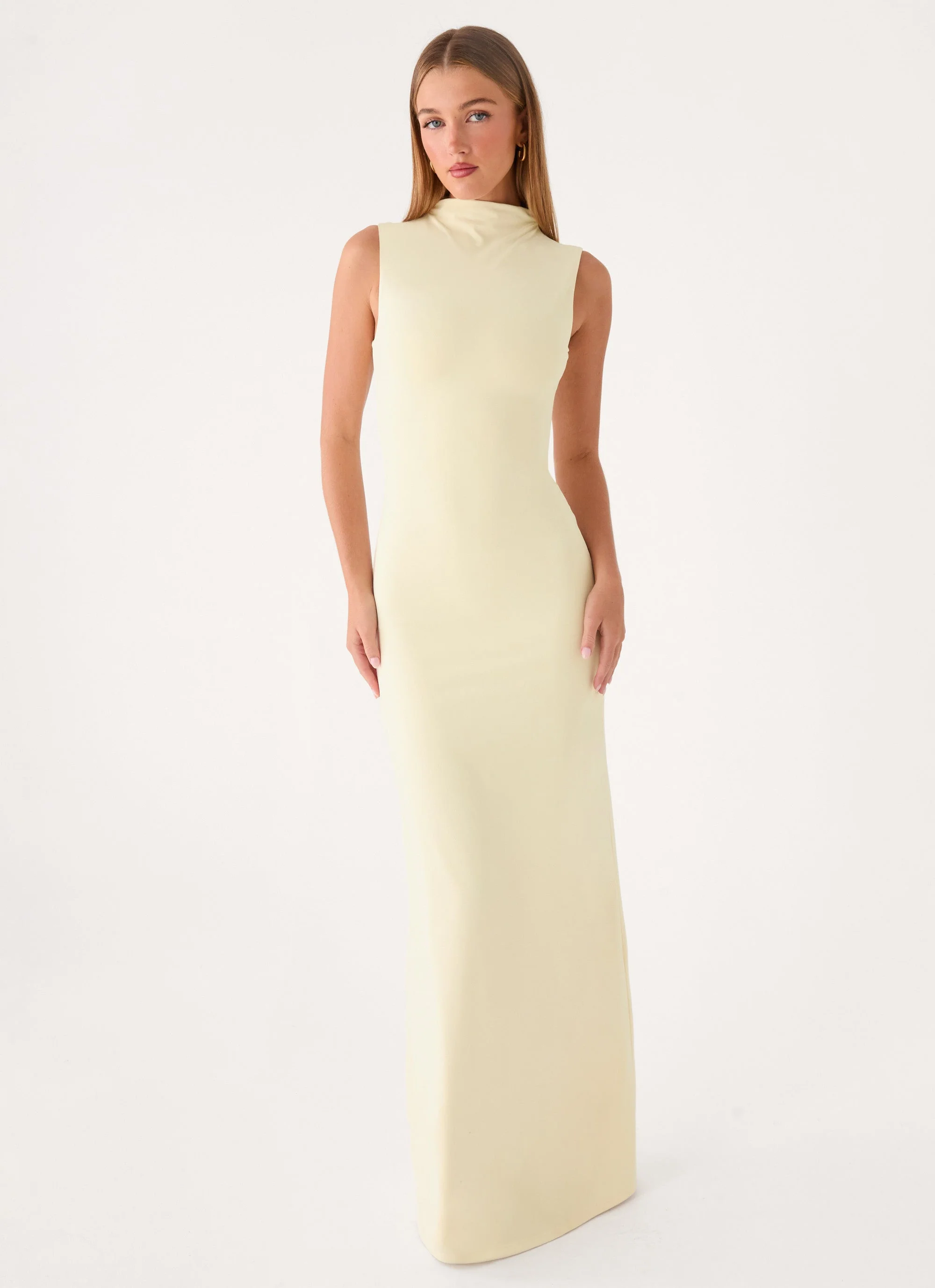 On My Time Maxi Dress - Baby Yellow - Image 6