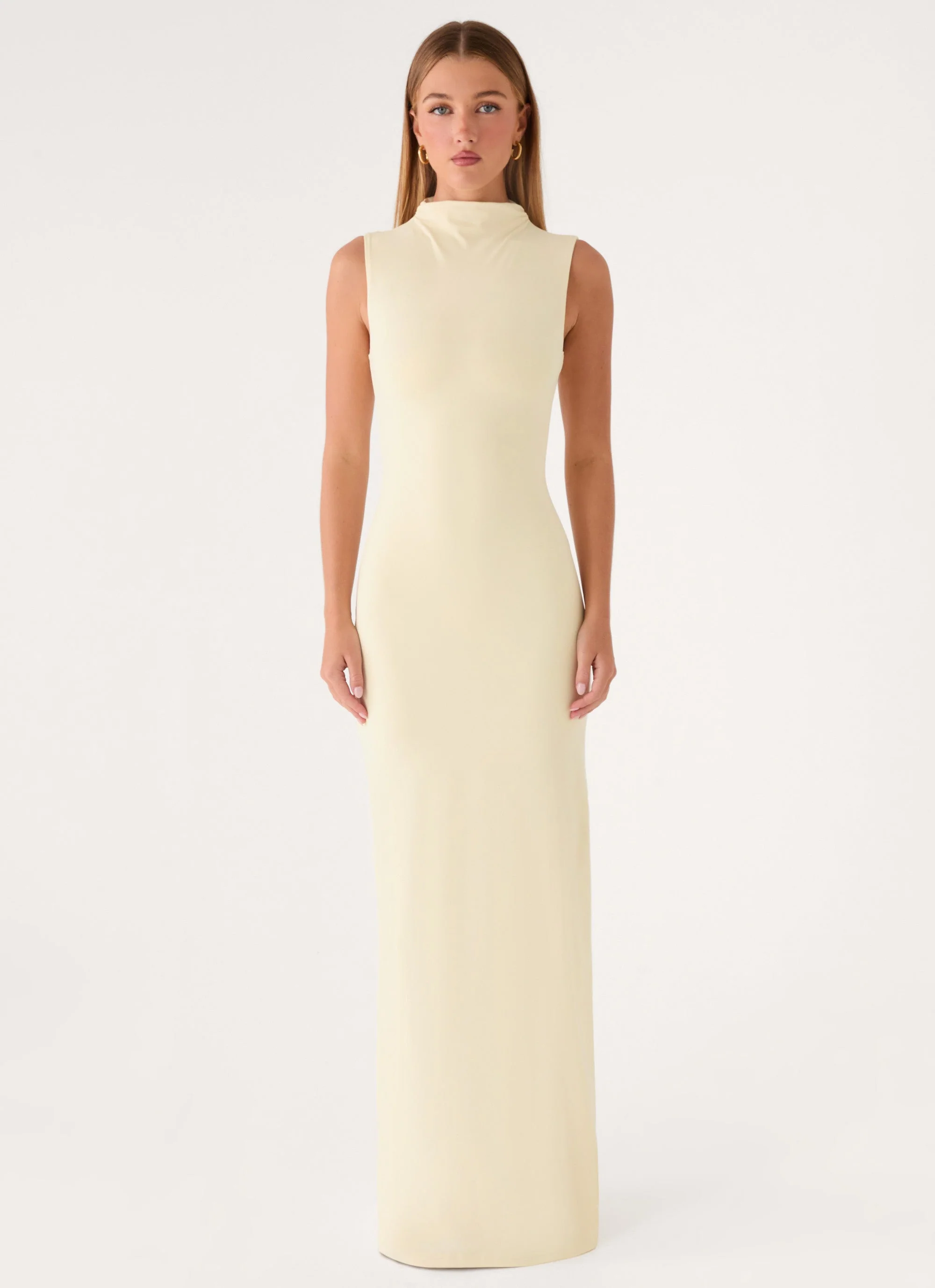 On My Time Maxi Dress - Baby Yellow - Image 7