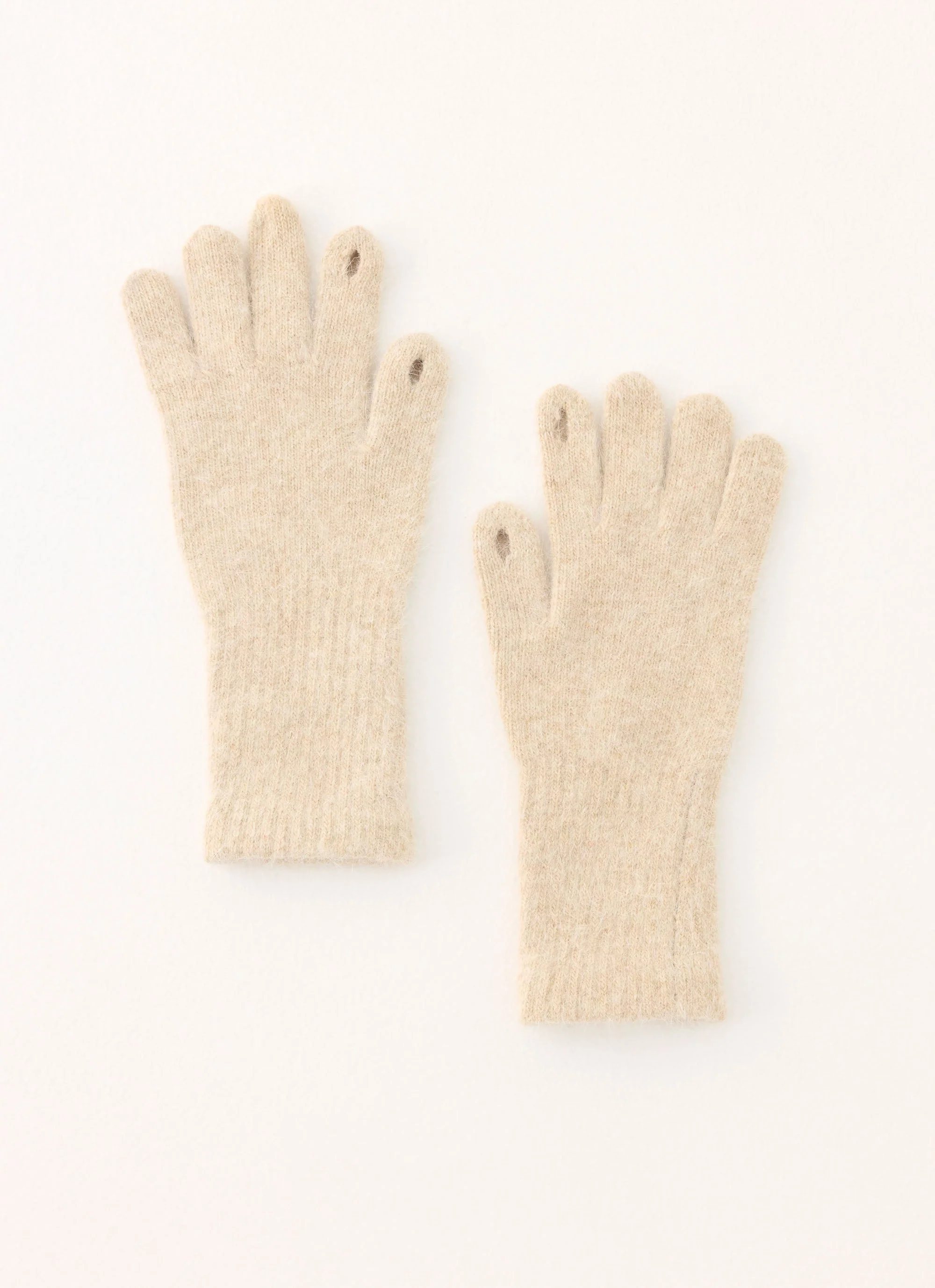 Stormy Weather Knit Gloves - Cream