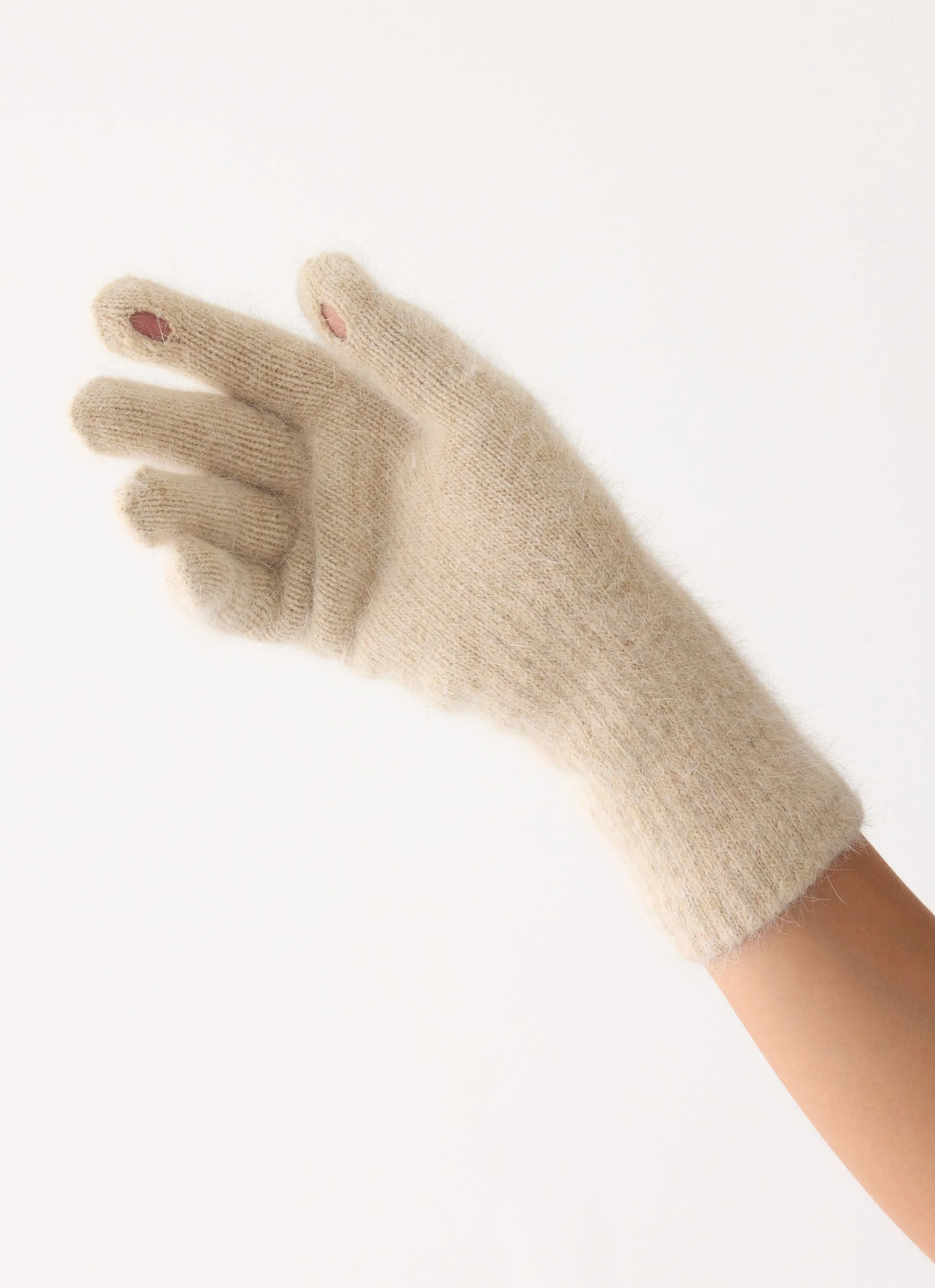 Stormy Weather Knit Gloves - Cream - Image 2