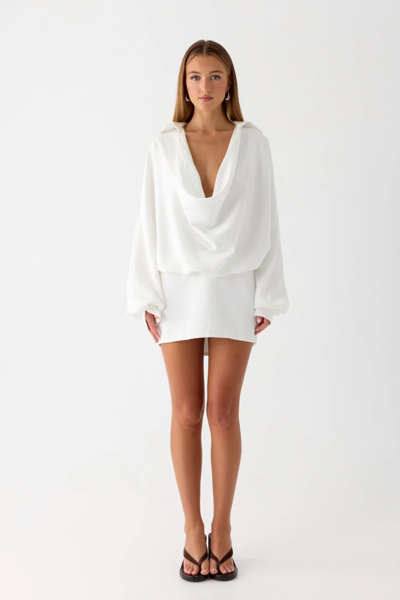 Thessaly Mini Dress - White - Image 9