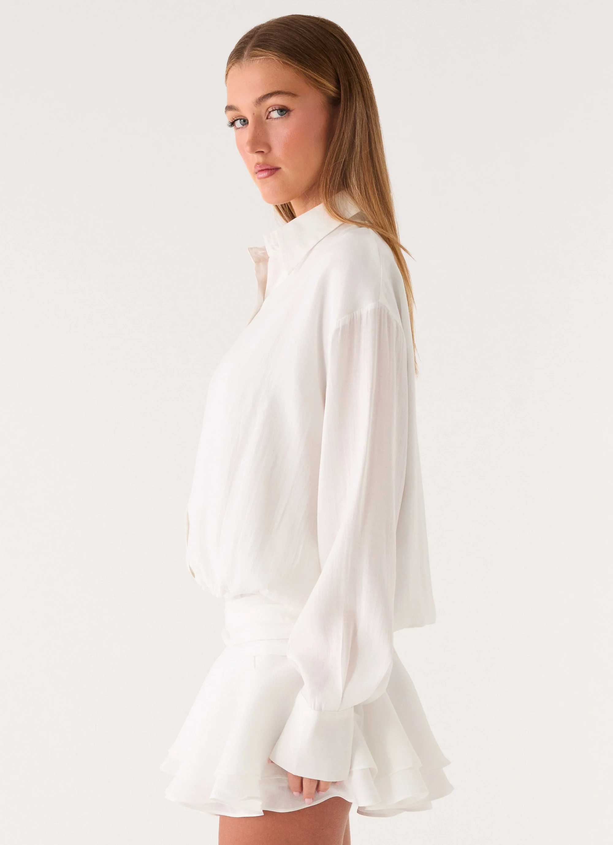 Tranter Mini Dress - White - Image 3
