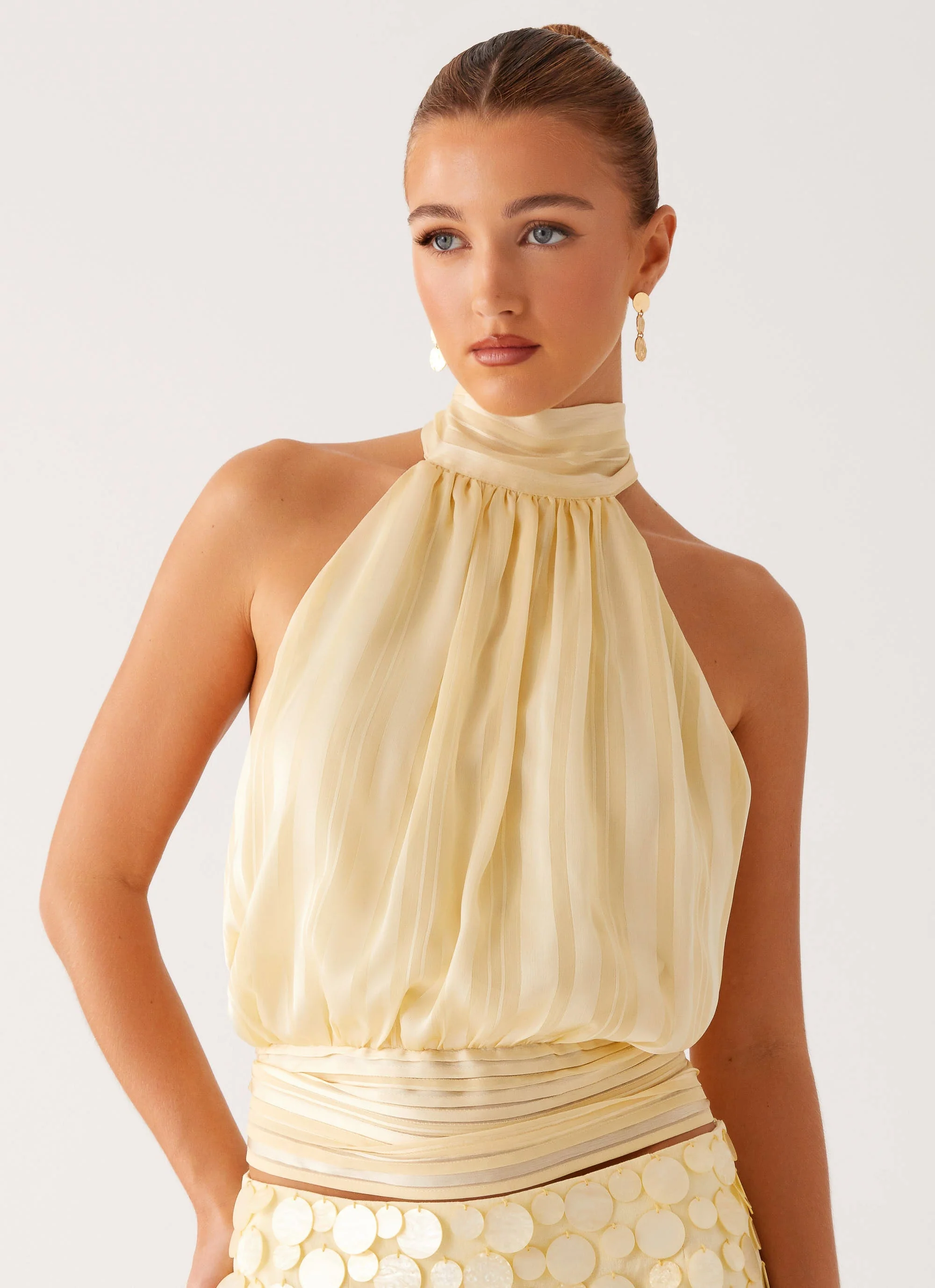 Willow Chiffon Top - Yellow - Image 2