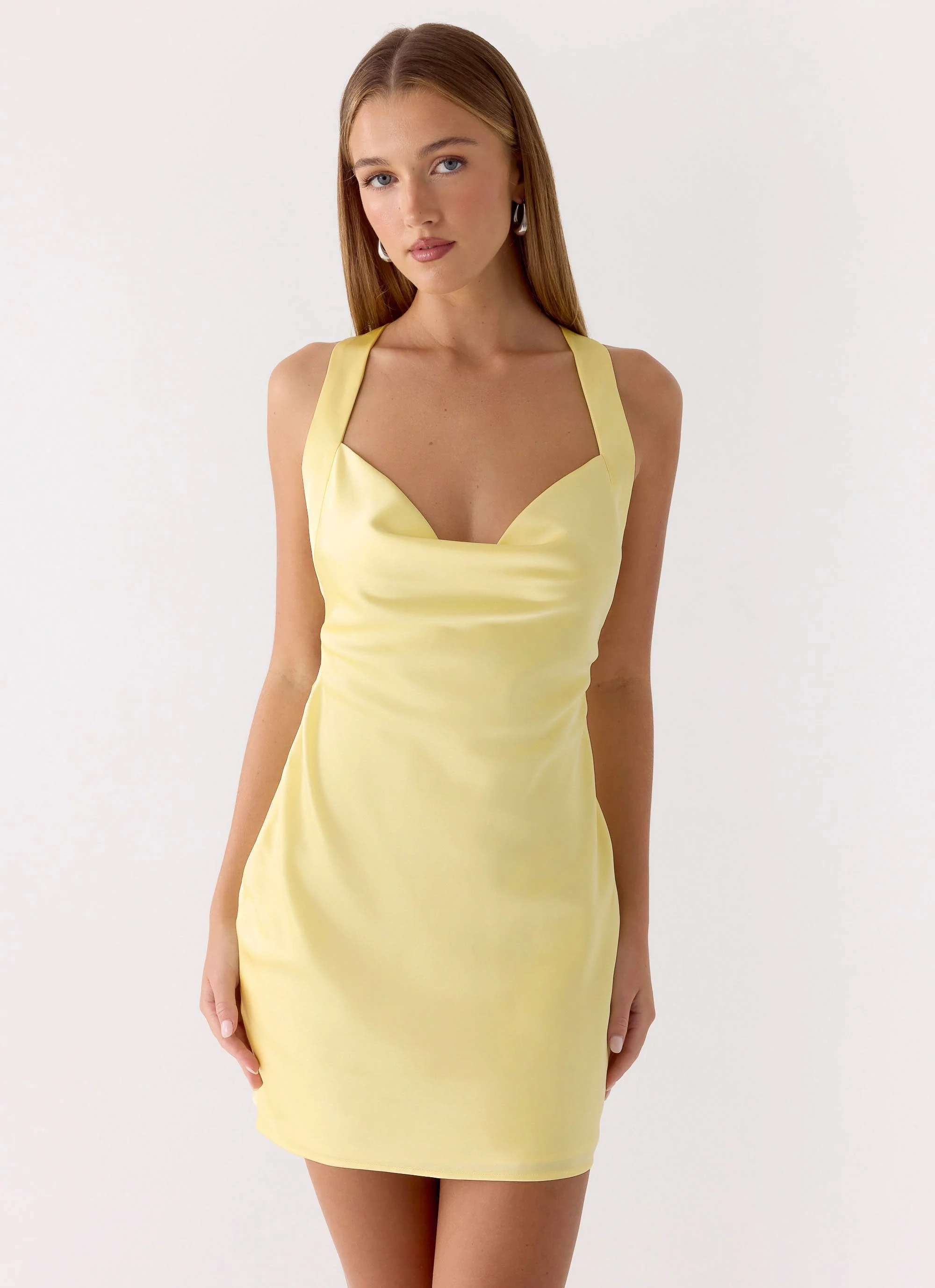 Zandie Mini Dress - Bright Lemon - Image 10